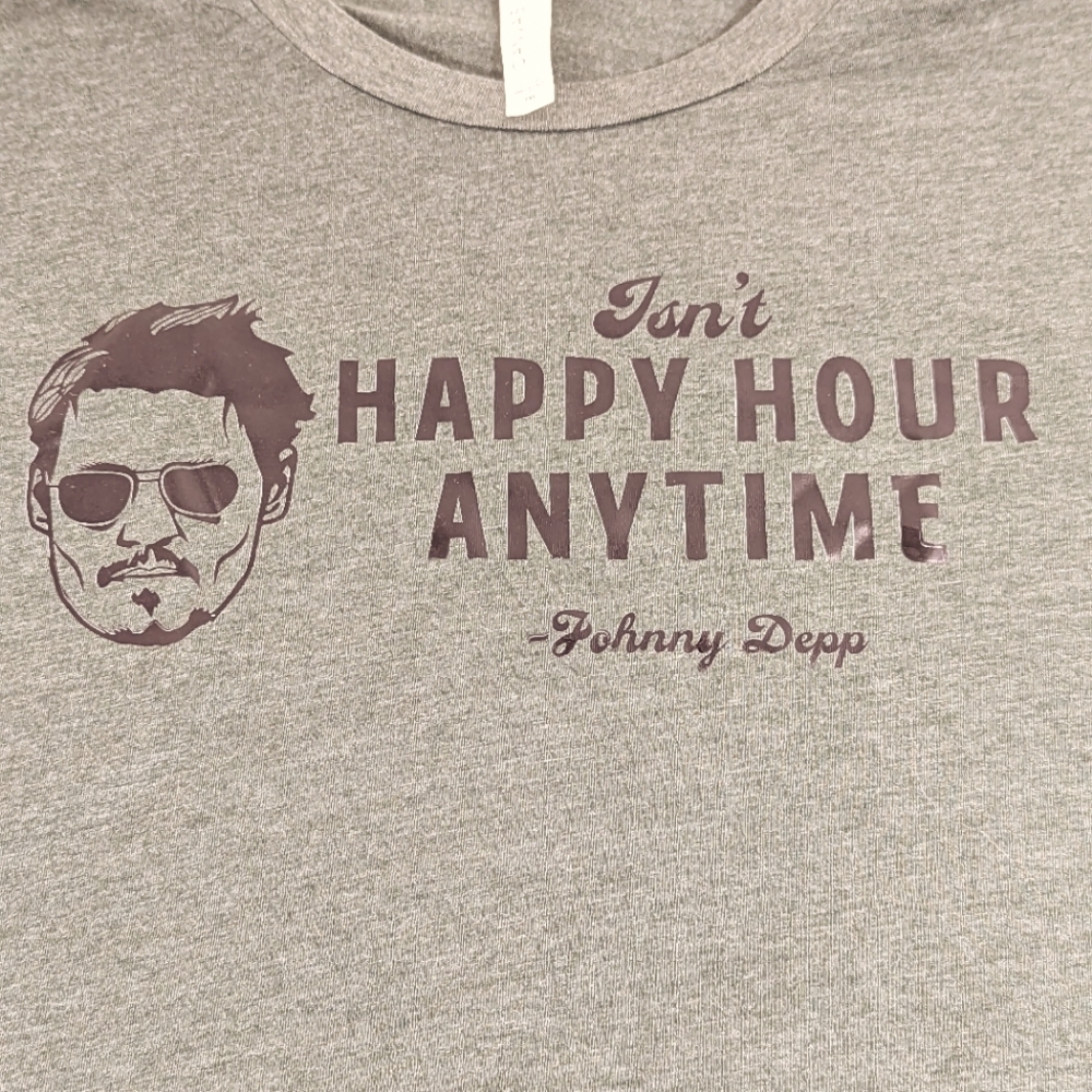JOHNNY DEPP "Isn't Happy Hour Anytime?". Well, unless your name is Amber?😄
